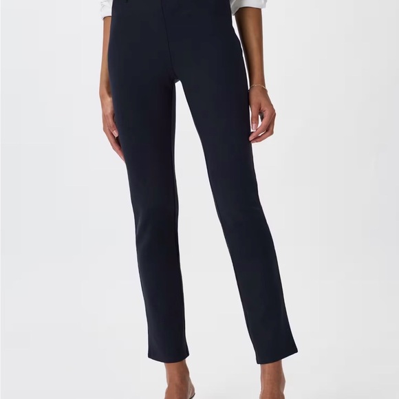 Quince Navy Extra-Stretch Straight Leg Pants - Picture 2 of 7